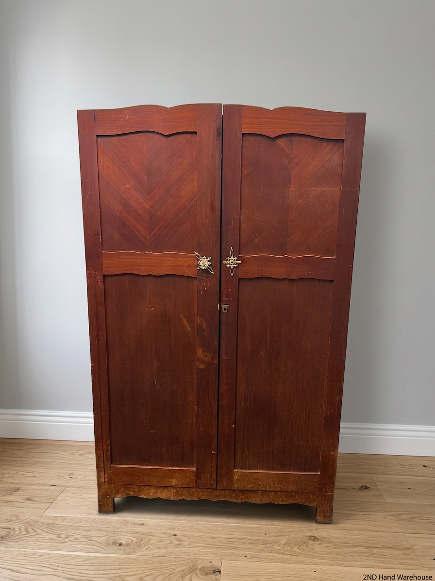 Vintage-Style Double Door Wooden Wardrobe – styled product image