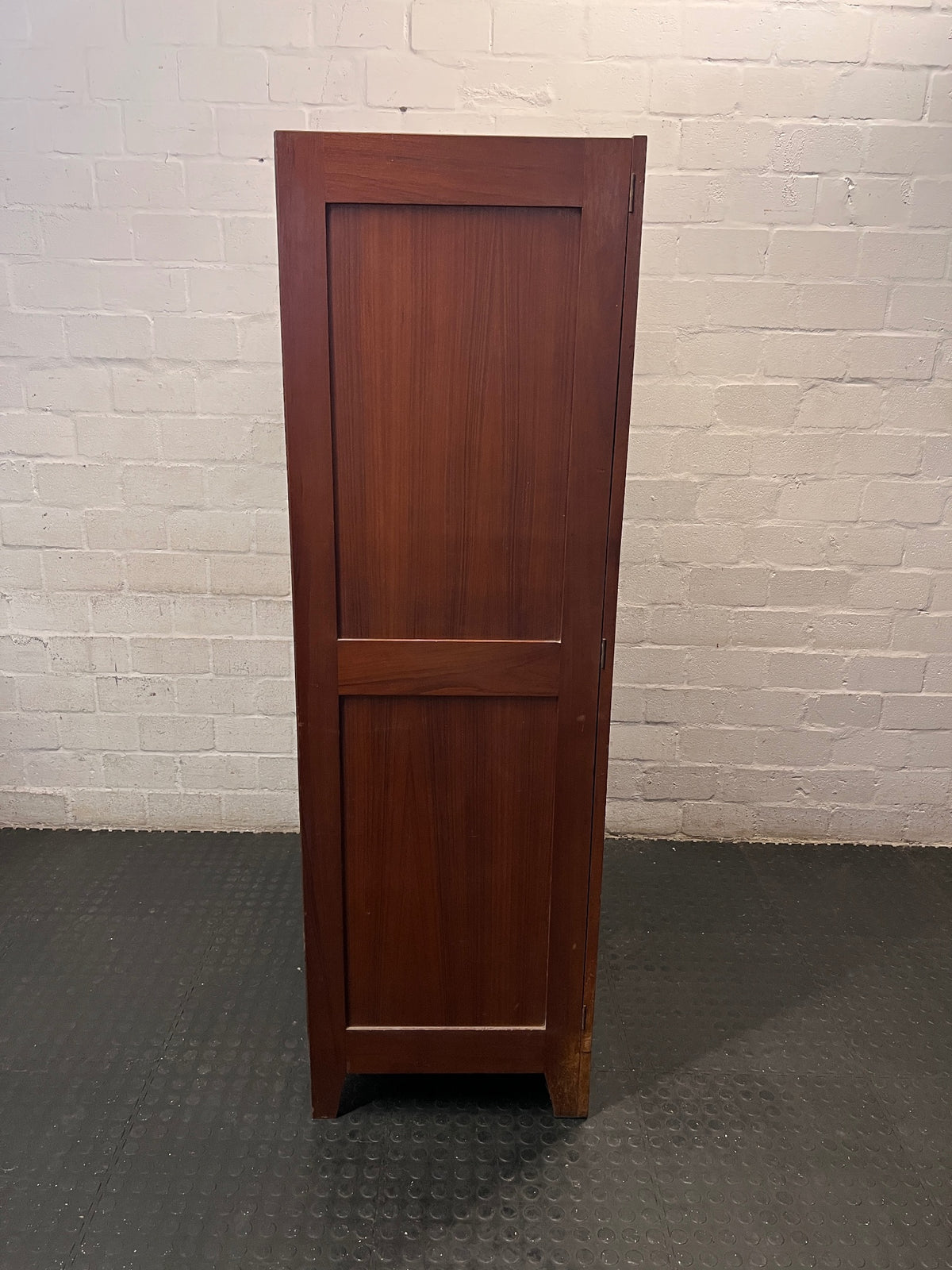 Vintage-Style Double Door Wooden Wardrobe – top view