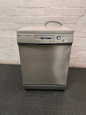 Silver LG Intello Freestanding Dishwasher — Non-Functional with Error Sound – main front view
