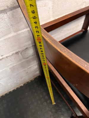 Wooden Armchair with Black Padded Seat – height measurement