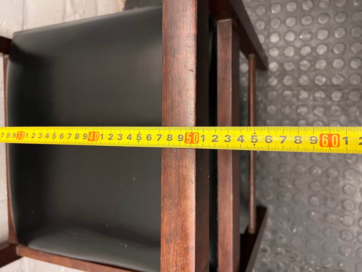 Wooden Armchair with Black Padded Seat – width measurement