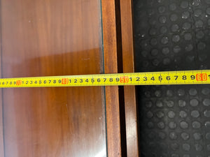 Mid-Century Style Wooden Coffee Table with Glass Top – depth measurement