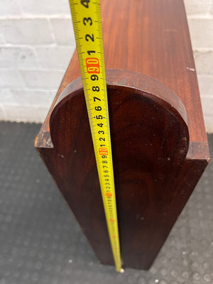 Wooden Bookshelf with Scalloped Detail – height measurement