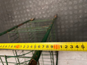 Green 3-Tier Metal Wire Utility Trolley – depth measurement