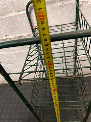 Green 3-Tier Metal Wire Utility Trolley – height measurement