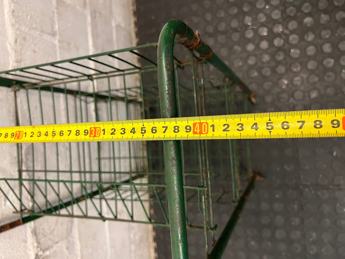 Green 3-Tier Metal Wire Utility Trolley – width measurement