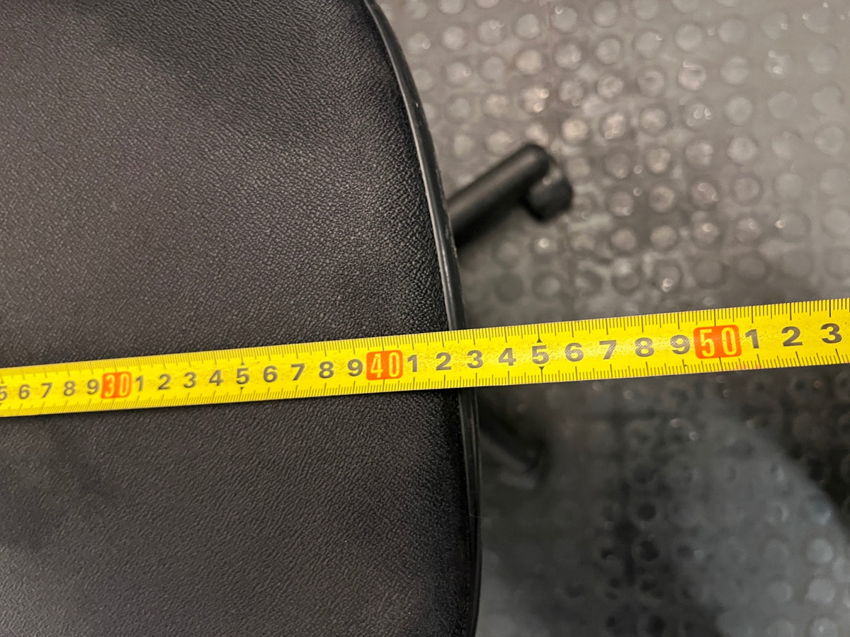 Black Fabric Typist Office Chair on Castors – depth measurement