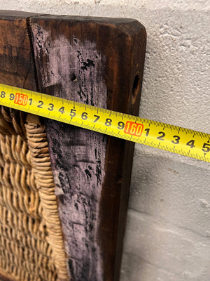Rustic Wooden and Woven Wicker Queen Headboard – width measurement
