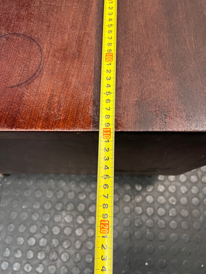Solid Wood Rectangular Coffee Table on Wheels — Good Working Order – width measurement