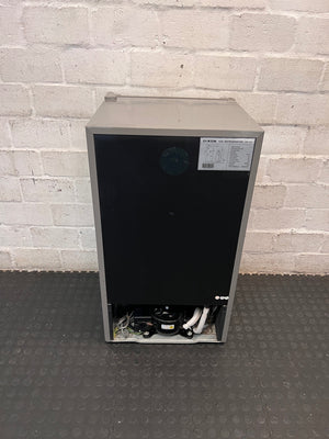 Dixon Silver Bar Fridge — Working Well; Missing Lower Door Shelf – back view