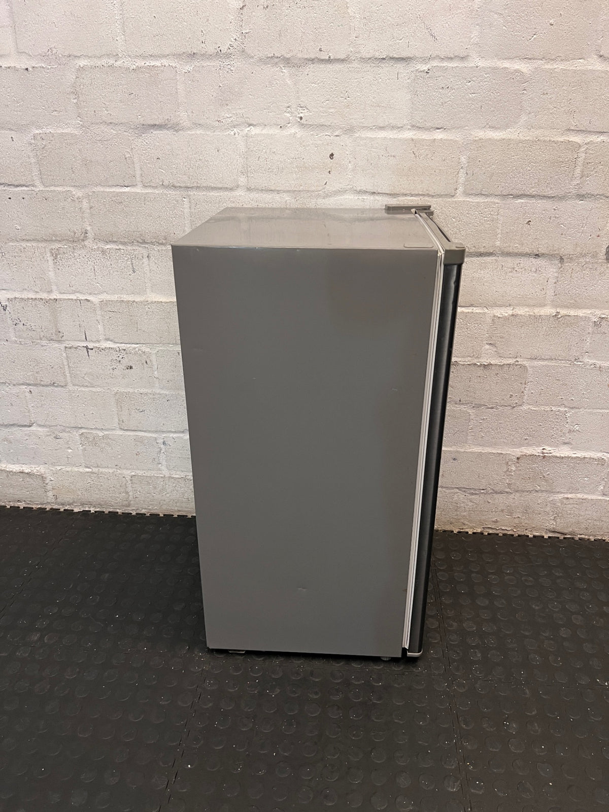 Dixon Silver Bar Fridge — Working Well; Missing Lower Door Shelf – top view