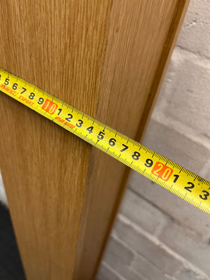 Slim Oak Finished CD Organiser Tower — Clean and Tidy Condition – width measurement