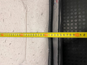 Grey Upholstered Queen Base Set — Used; Fair Condition (No Feet) – depth measurement