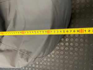 Grey Canvas Teardrop Bean Bag Lounge Chair — Fair Condition with General Wear – depth measurement