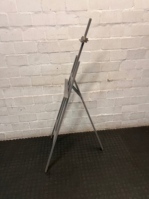 Grey Wooden Artist Display Easel — Well Used Finish – back view