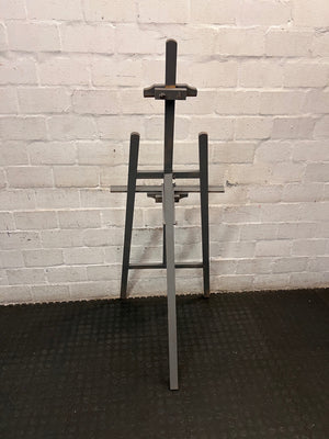 Grey Wooden Artist Display Easel — Well Used Finish – condition detail