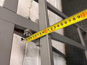 Grey Wooden Artist Display Easel — Well Used Finish – depth measurement
