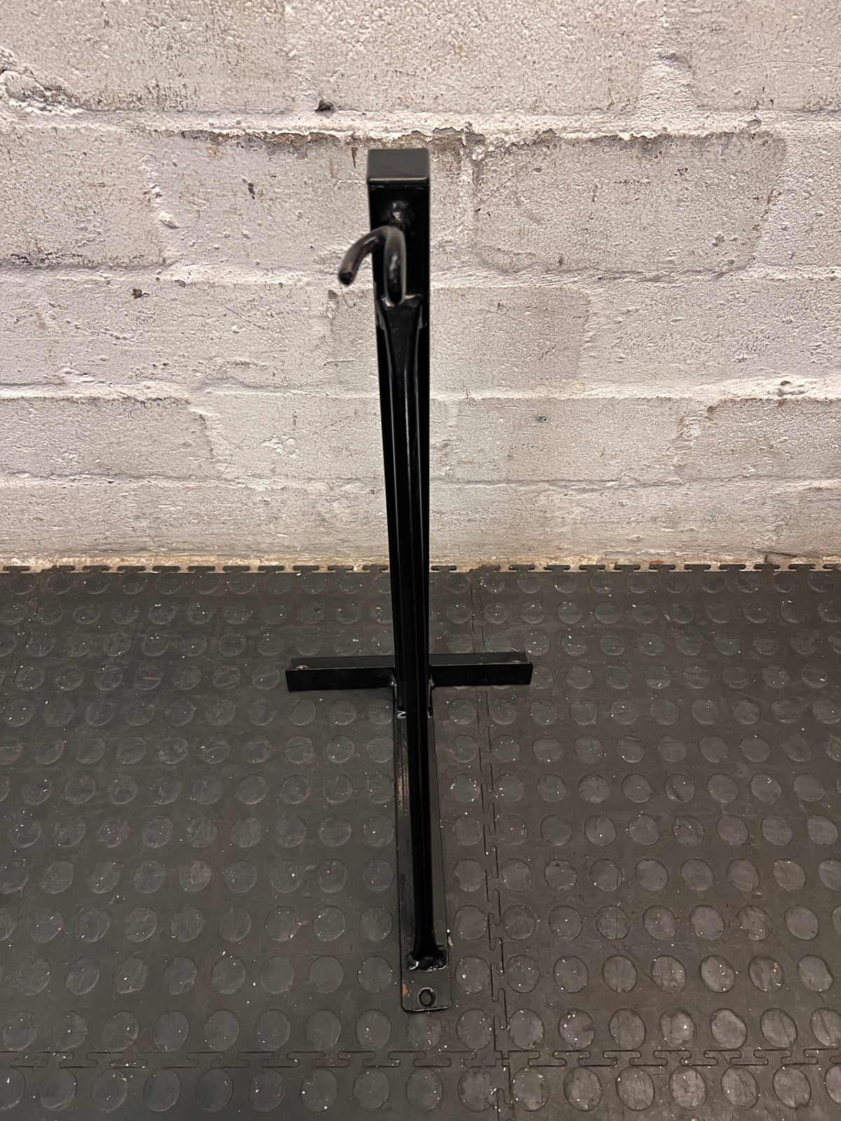 Black Wall-Mounted Punch Bag Bracket — Good Working Order – top view