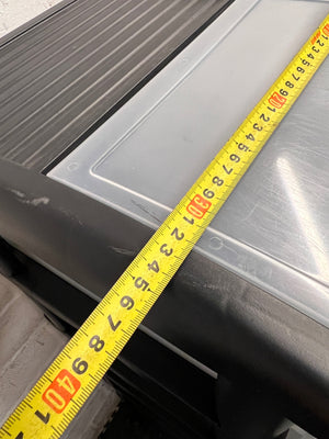 6-Tier Black and Translucent Plastic Storage Tower — Used; Fair Condition – depth measurement