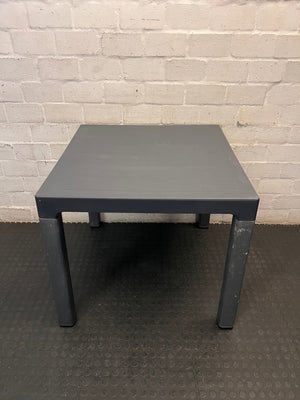 Square Charcoal Grey Multipurpose Table — Visible Surface Marks and Scuffs – condition detail