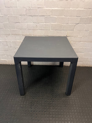 Square Charcoal Grey Multipurpose Table — Visible Surface Marks and Scuffs – top view