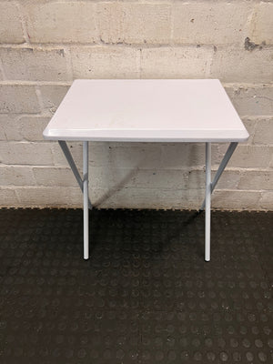 White Metal Folding Occasional Table — Good Working Order – condition detail