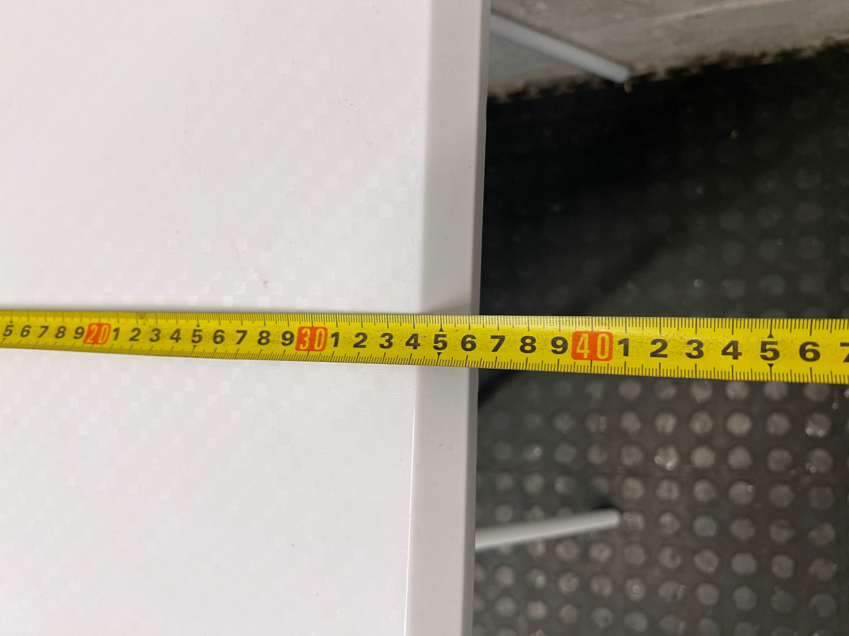 White Metal Folding Occasional Table — Good Working Order – depth measurement