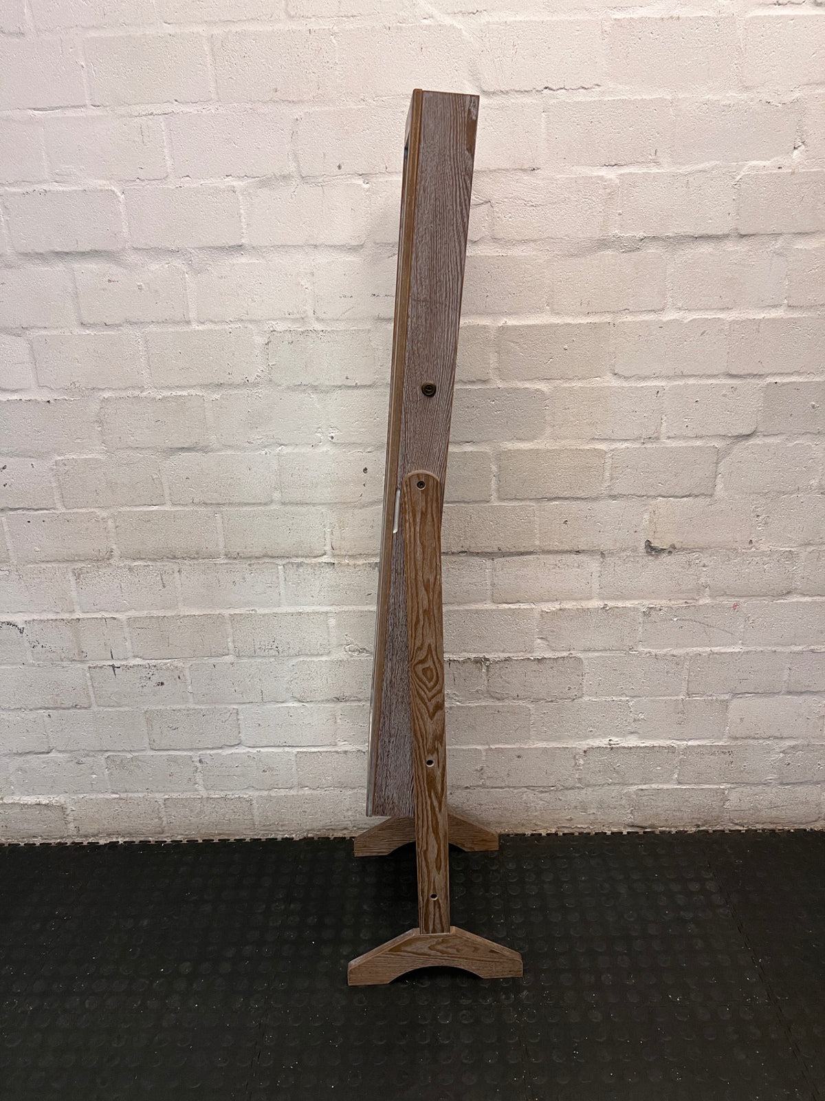 Standing Grey Wash Timber Full Length Mirror — Good Working Order – condition detail