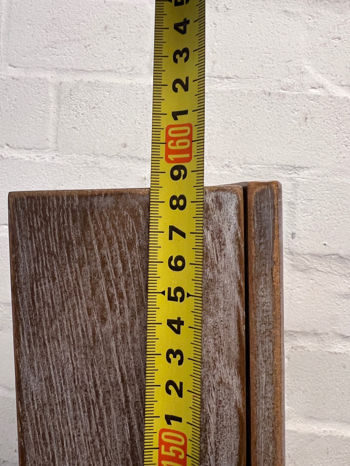 Standing Grey Wash Timber Full Length Mirror — Good Working Order – height measurement