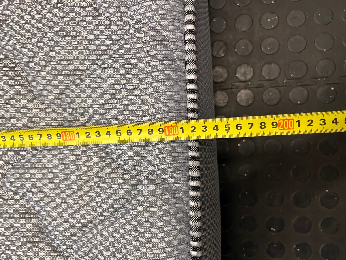 Grey Textured Double Mattress — Stained Surface with Hole in Fabric – depth measurement