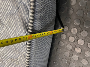Grey Textured Double Mattress — Stained Surface with Hole in Fabric – height measurement