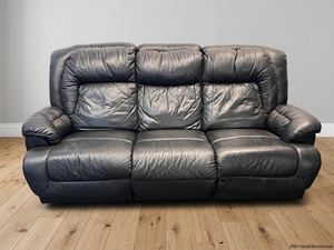 Black 3 Seater Couch with High Back Support — Damaged Couch – styled product image