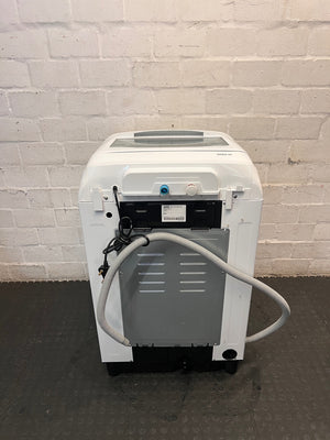 Samsung White Top Loader Washing Machine — Good Working Order – back view