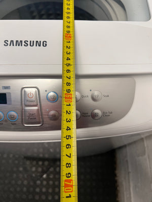 Samsung White Top Loader Washing Machine — Good Working Order – depth measurement