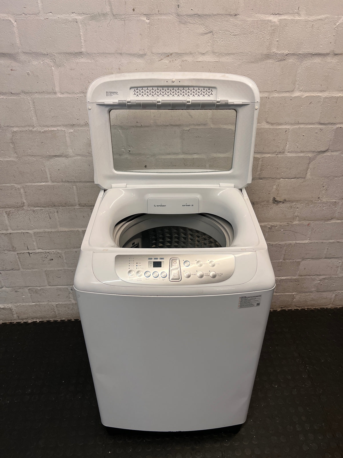 Samsung White Top Loader Washing Machine — Good Working Order – side view