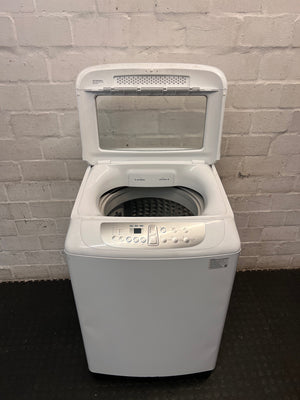 Samsung White Top Loader Washing Machine — Good Working Order – side view