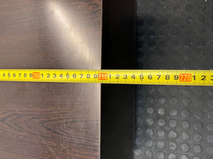 Wide Dark Brown TV Unit with Glass Centre Panel — Fair Used Condition – width measurement