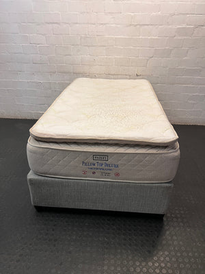 Padley Three-Quarter Pillow Top Base Set — Fair Condition with Visible Wear – main front view