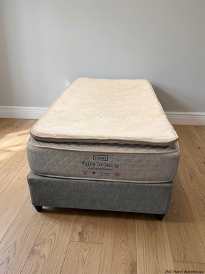 Padley Three-Quarter Pillow Top Base Set — Fair Condition with Visible Wear – styled product image