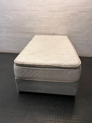 Padley Three-Quarter Pillow Top Base Set — Fair Condition with Visible Wear – top view