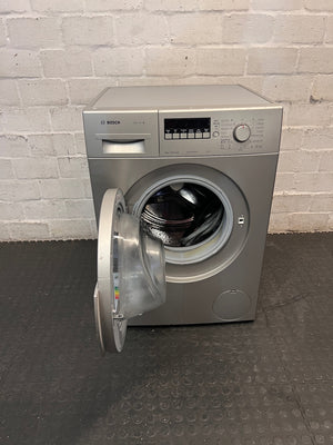 Bosch Serie 4 Silver Front-Loader Washing Machine — Good Working Order – side view