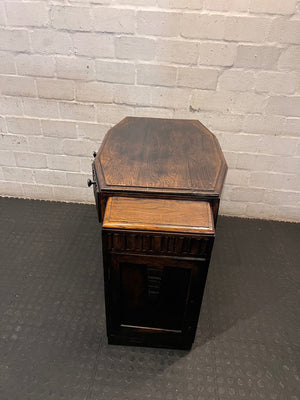 Art Deco Style Wooden TV Unit with Fluted Detail — Used; Fair Condition – condition detail