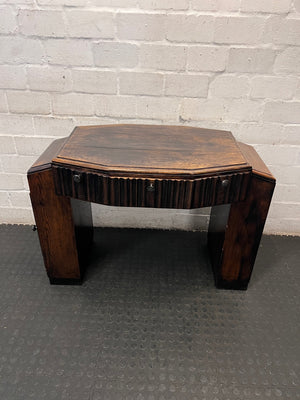 Art Deco Style Wooden TV Unit with Fluted Detail — Used; Fair Condition – main front view