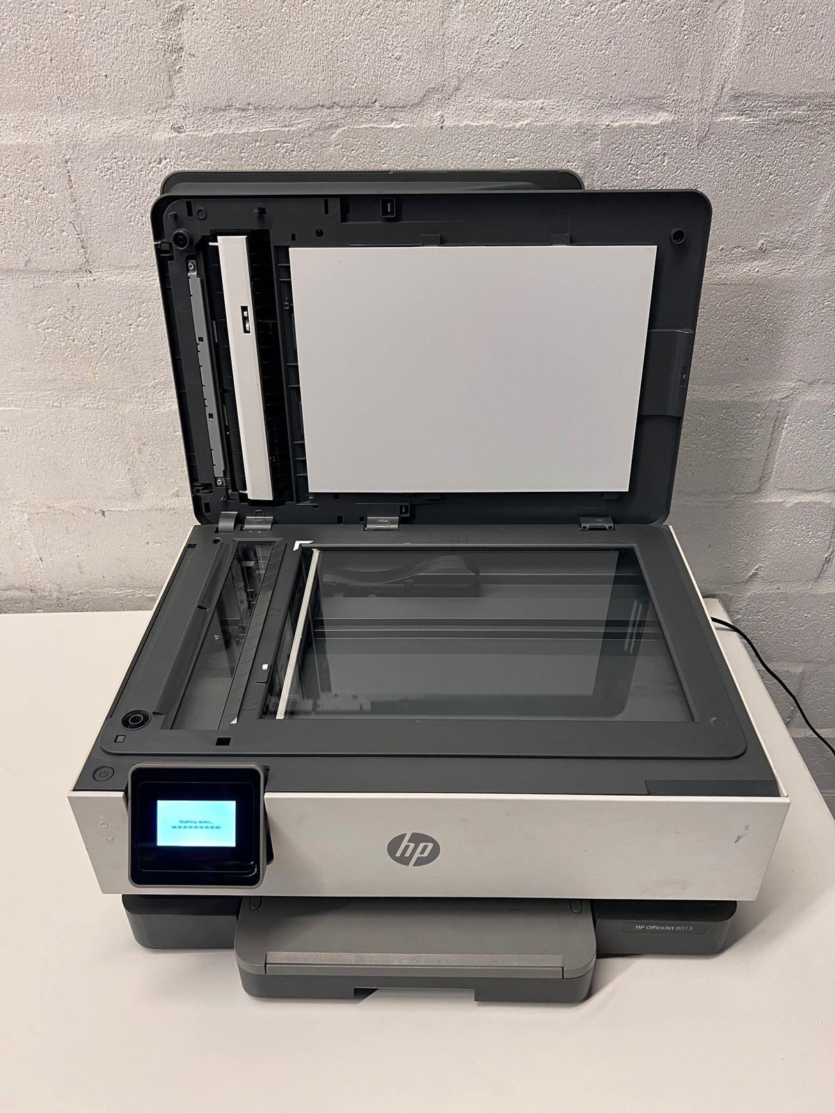HP OfficeJet 8013 All-in-One Inkjet Printer — Persistent Paper Jam Error; Not Printing – condition detail