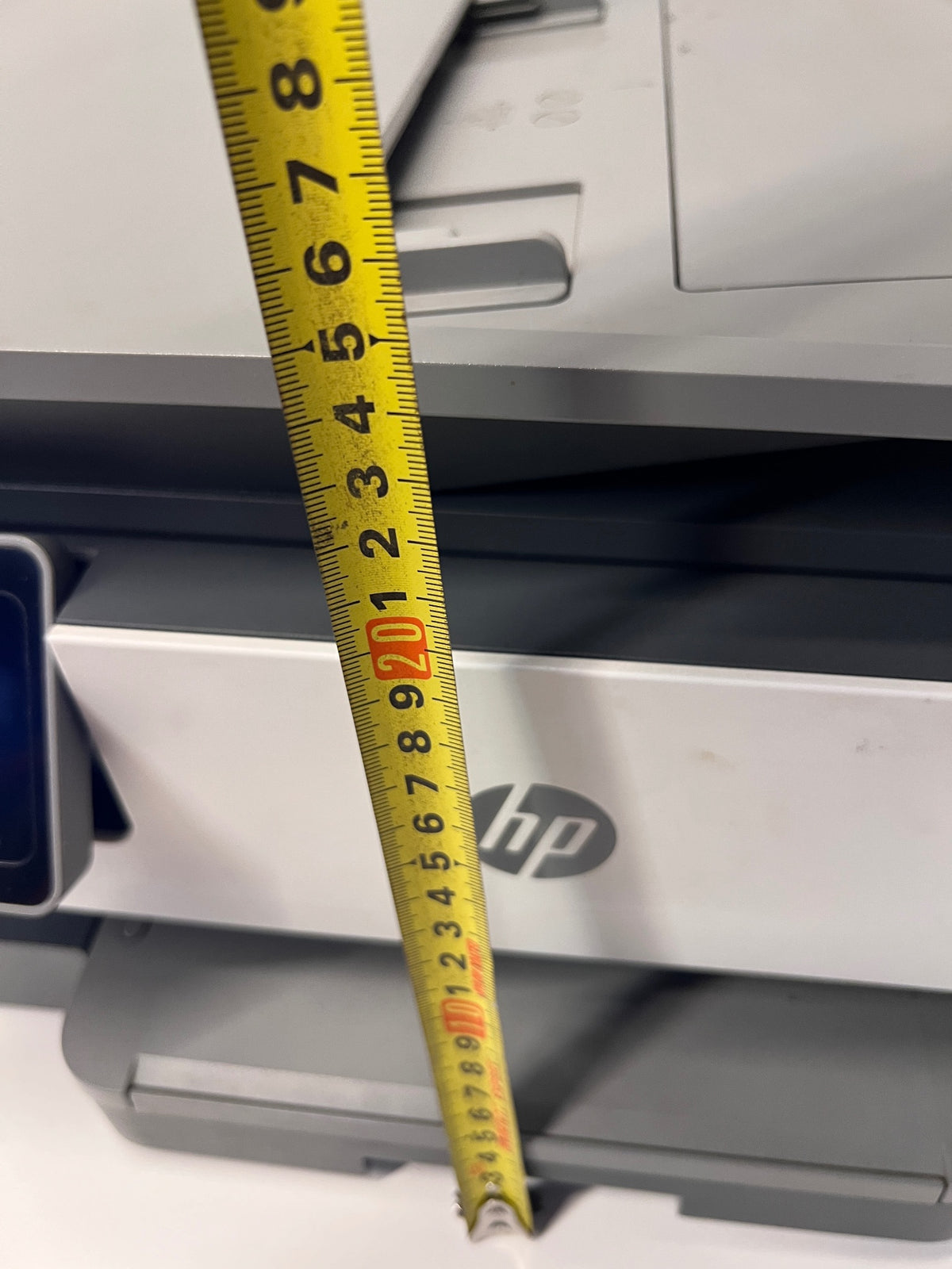 HP OfficeJet 8013 All-in-One Inkjet Printer — Persistent Paper Jam Error; Not Printing – height measurement