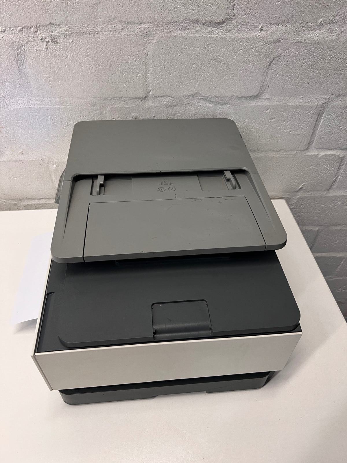 HP OfficeJet 8013 All-in-One Inkjet Printer — Persistent Paper Jam Error; Not Printing – side view