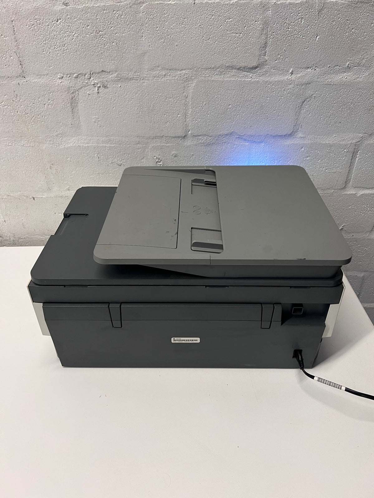 HP OfficeJet 8013 All-in-One Inkjet Printer — Persistent Paper Jam Error; Not Printing – top view
