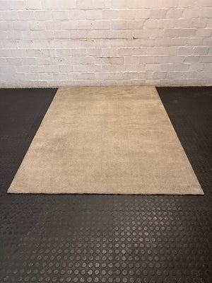 Neutral Beige Plush Area Rug (230cm x 160cm) – top view