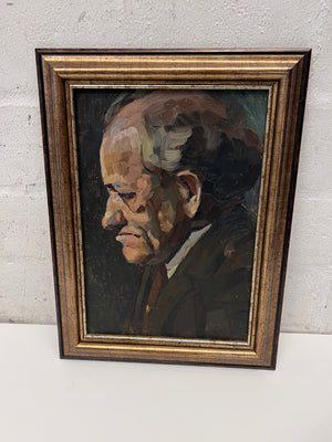 Framed Portrait Oil Painting of a Gentleman — Good Working Order – main front view