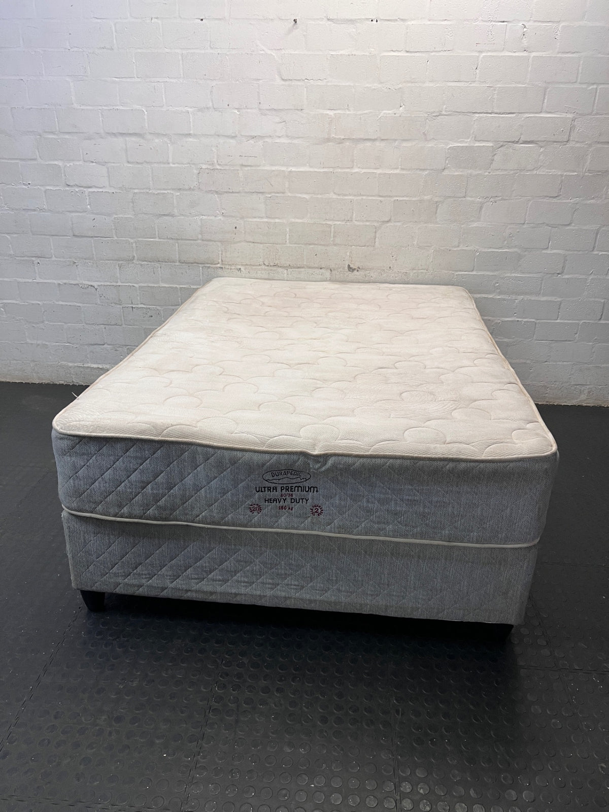Durapedic Queen Base Set in Grey — Good Working Order – main front view
